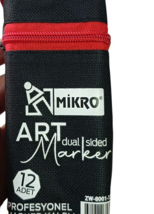 Mikro Art 12'li Dual Sided Marker Kalem Seti - Çift Taraflı Profesyonel Kalemler Mikro Art 12'li Dual Sided Marker Kalem Seti - Çift Taraflı Profesyonel Kalemler