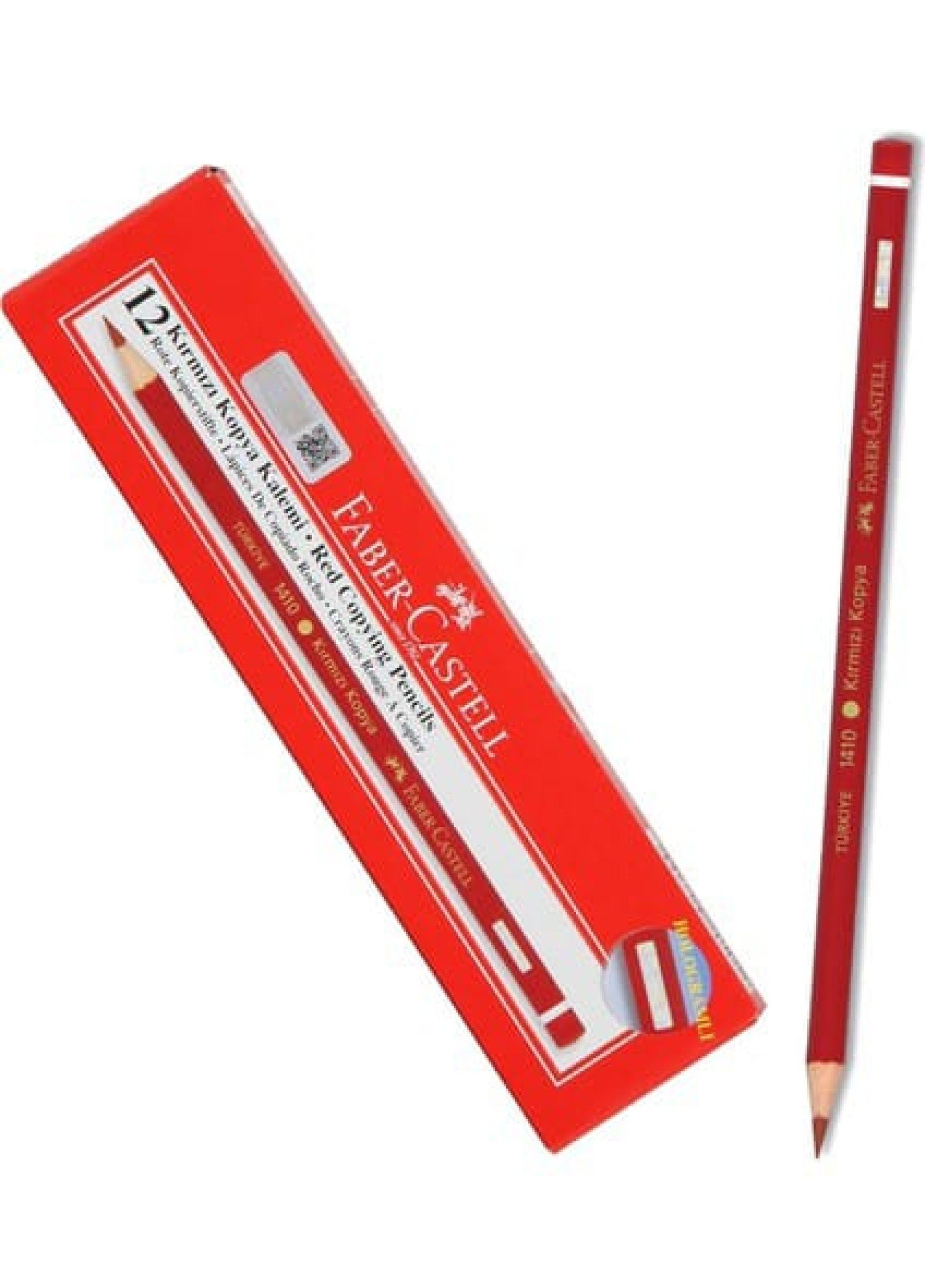 Faber-Castell 12’li Kırmızı Kurşun Kalem HB | Dayanıklı Uç, Rahat Yazım