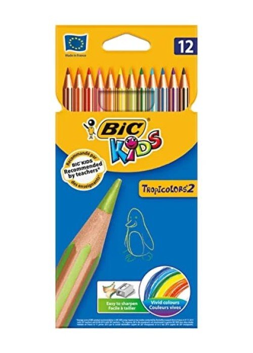 BIC Kids Tropicolors 2 12 Renkli Boya Kalemi | Kolay Açılan – Canlı ve Kalıcı Renkler BIC Kids Tropicolors 2 12 Renkli Boya Kalemi | Kolay Açılan – Canlı ve Kalıcı Renkler