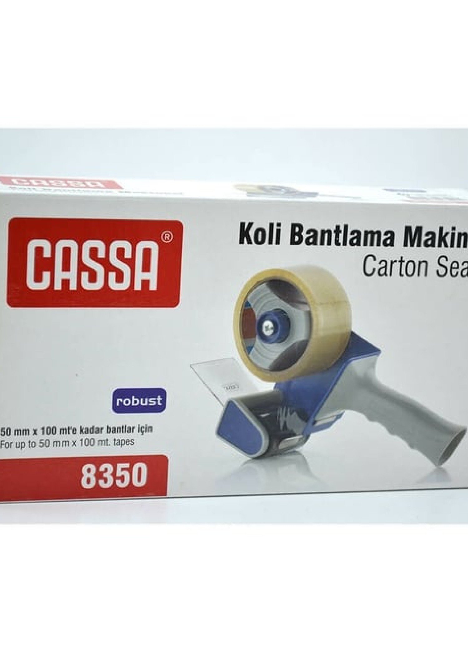 Cassa 8350 Koli Bantlama Makinesi | Dayanıklı Metal Gövde ve Ergonomik Tutma Sapı Cassa 8350 Koli Bantlama Makinesi | Dayanıklı Metal Gövde ve Ergonomik Tutma Sapı