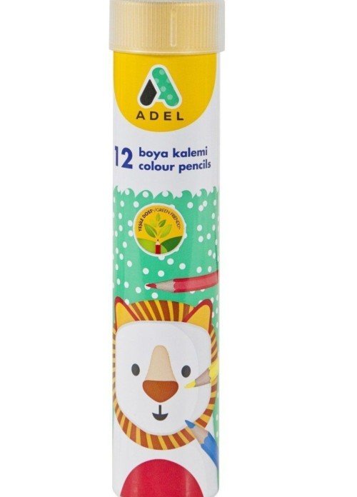Adel 12 Renk Kuru Boya Kalemi - Tam Boy Metal Tüp (Green Friendly) Adel 12 Renk Kuru Boya Kalemi - Tam Boy Metal Tüp (Green Friendly)