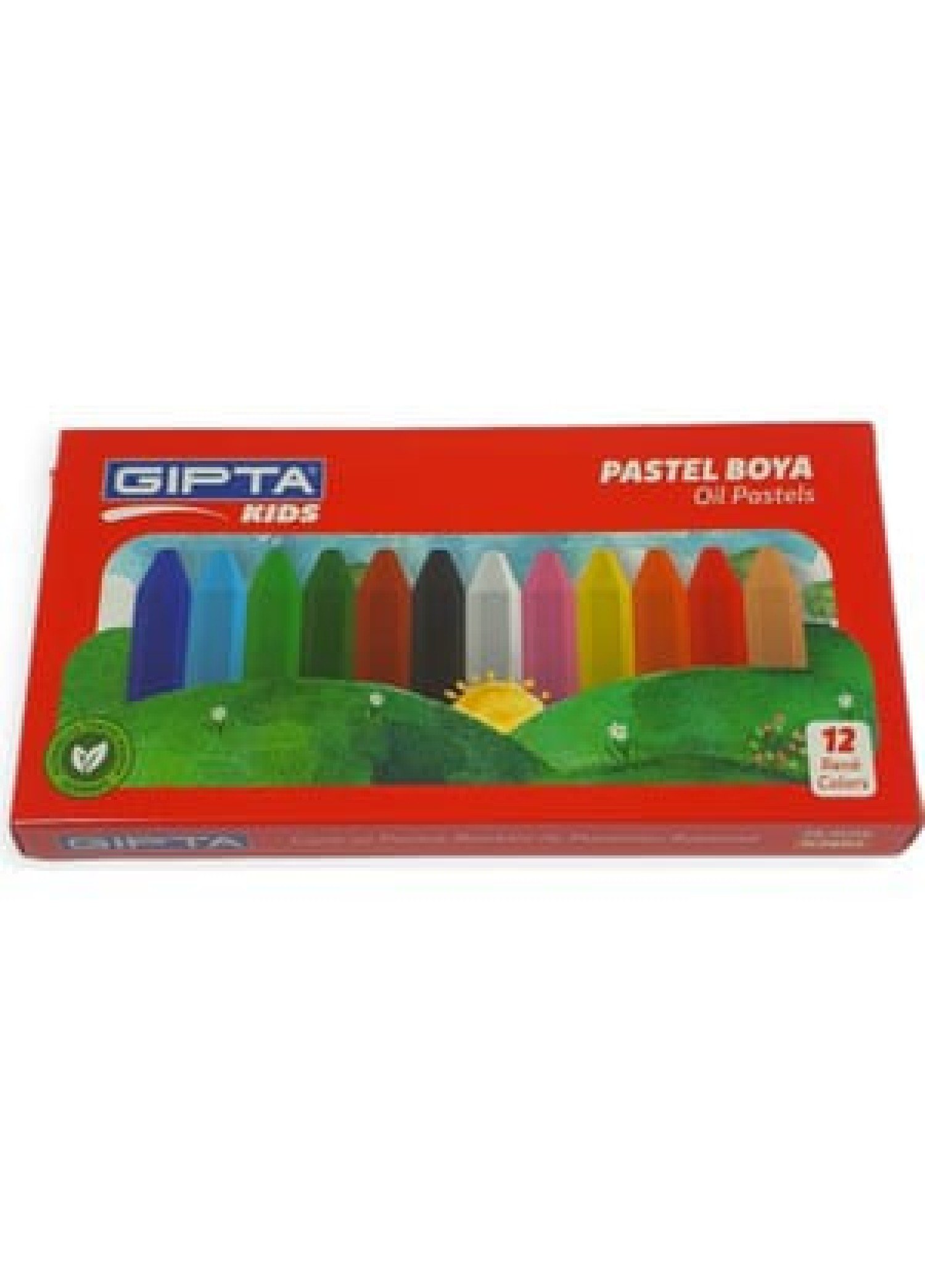 Gıpta Kids Pastel Boya - 12 Renk Yağlı (Oil Pastels) - Karton Kutu Gıpta Kids Pastel Boya - 12 Renk Yağlı (Oil Pastels) - Karton Kutu