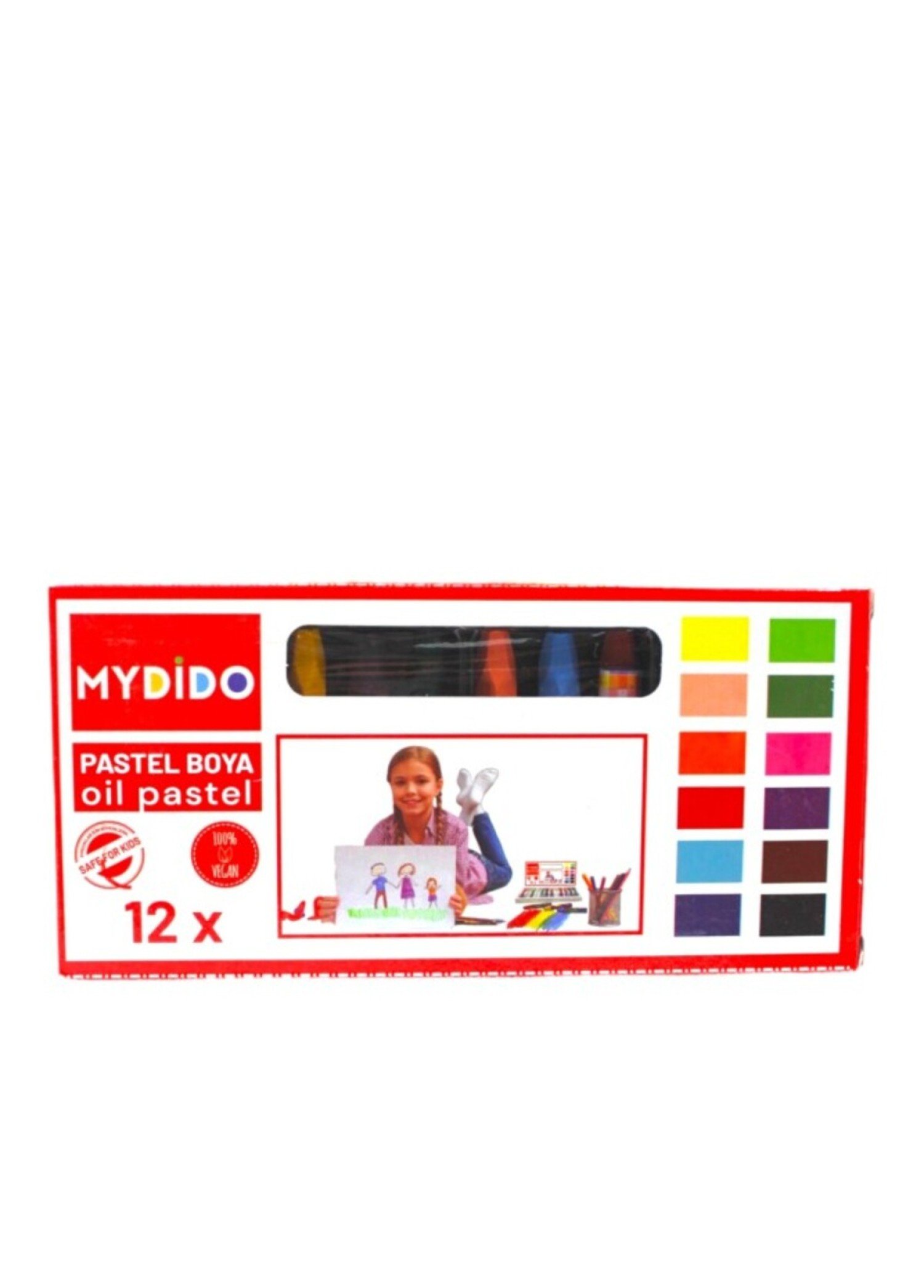 MYDIDO (Südor) Pastel Boya - 12 Renk Yağlı Pastel (Oil Pastel) - Vegan MYDIDO (Südor) Pastel Boya - 12 Renk Yağlı Pastel (Oil Pastel) - Vegan