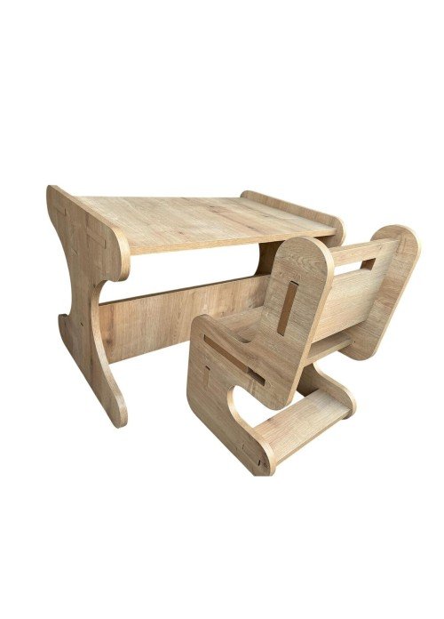 Montessori Çocuk Çalışma Masa Sandalye Takımı Aktivite Masası