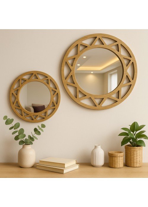 Dekoratif Duvar Ayna Seti 2li