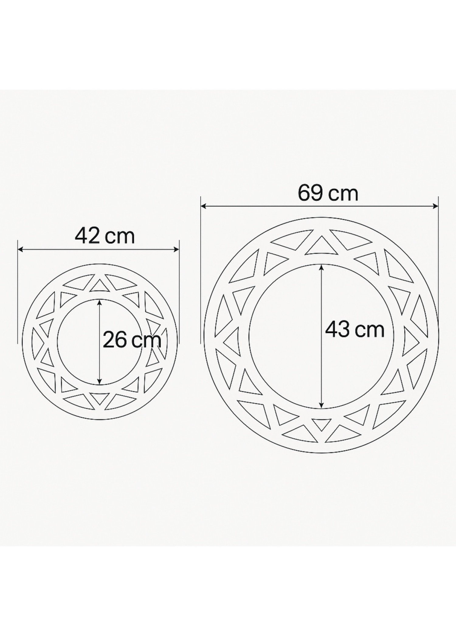 Dekoratif Duvar Ayna Seti 2li Dekoratif Duvar Ayna Seti 2li