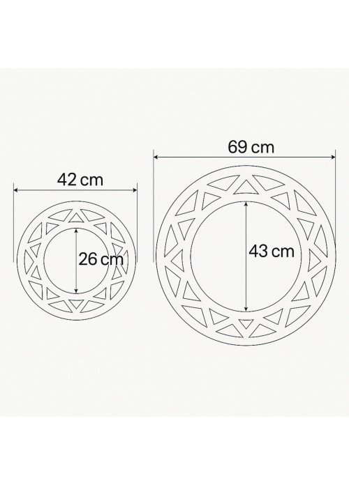 Dekoratif Duvar Ayna Seti 2li Dekoratif Duvar Ayna Seti 2li