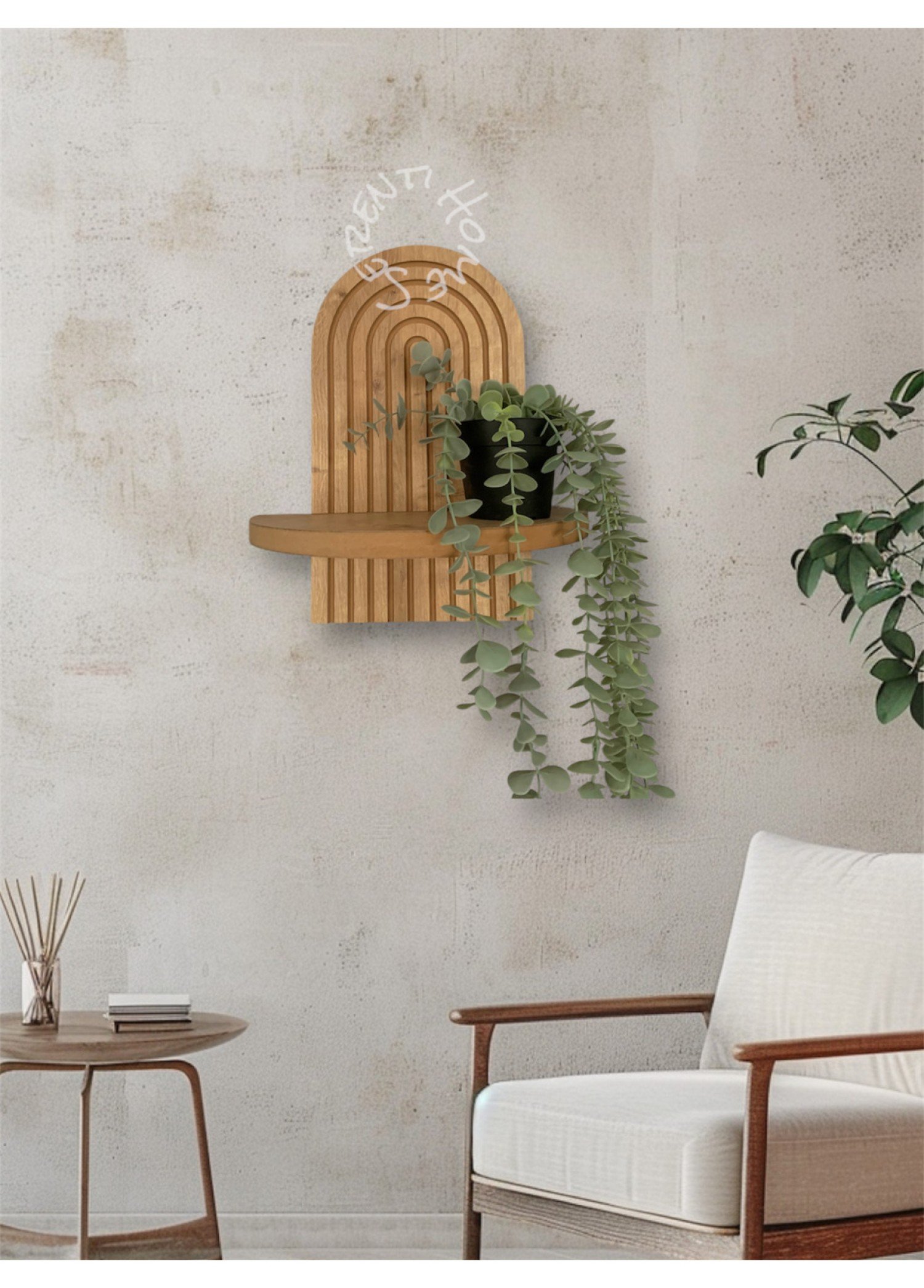 Dekoratif Duvar Rafı (20x35)