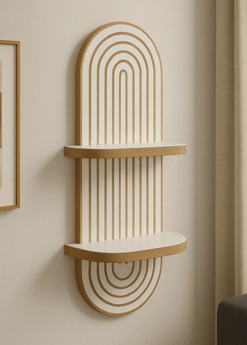  Dekoratif Duvar Rafı Beyaz (70 x 20 cm)