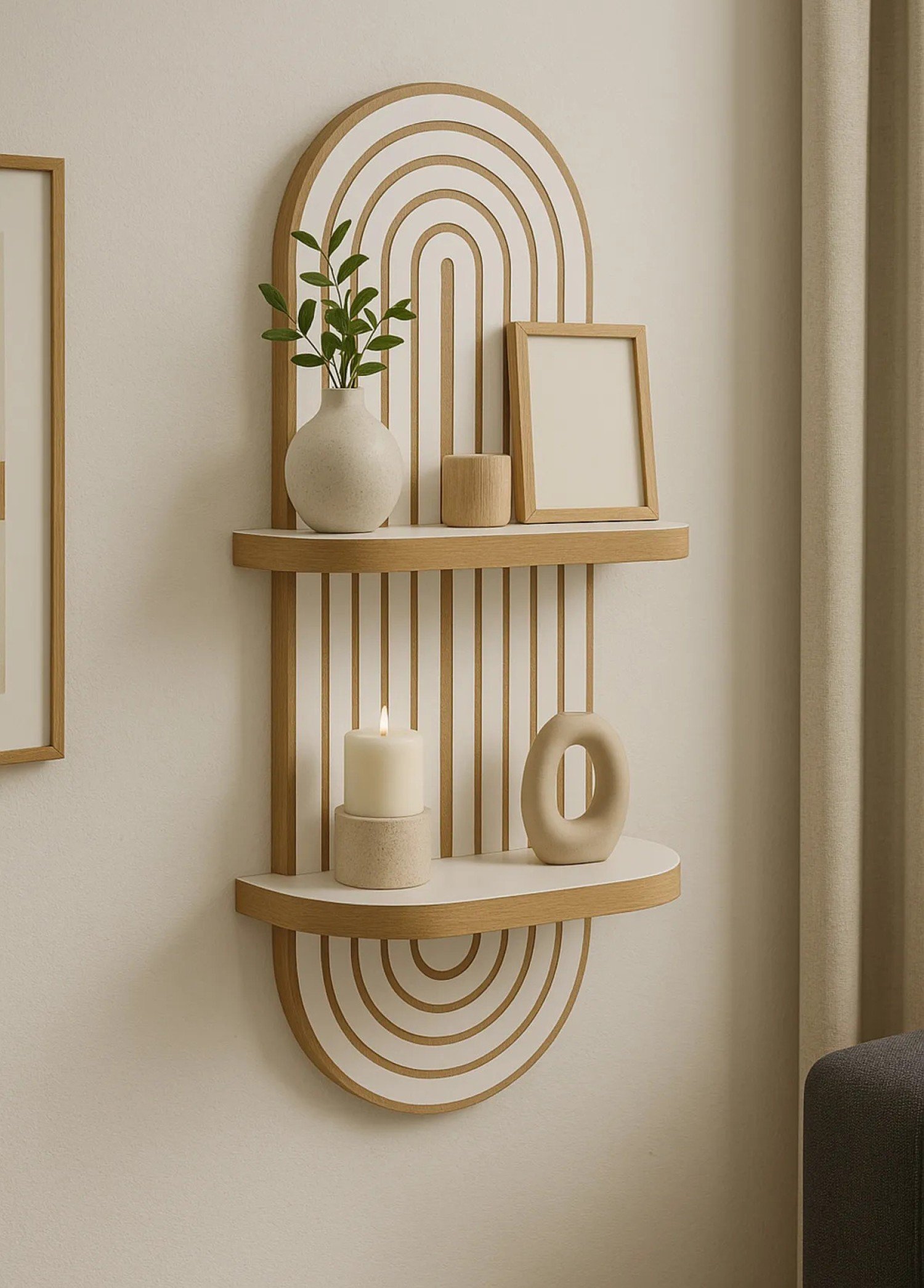 Dekoratif Duvar Rafı Beyaz (70 x 20 cm) Dekoratif Duvar Rafı Beyaz (70 x 20 cm)