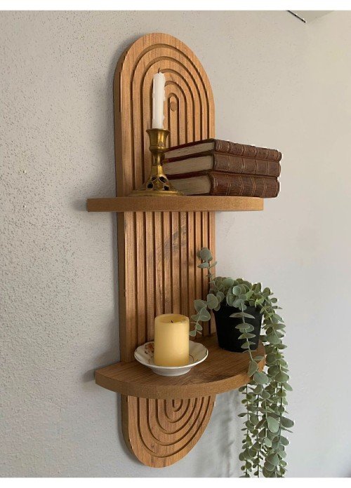 Dekoratif Duvar Rafı Büyük Boy (70X20 CM)