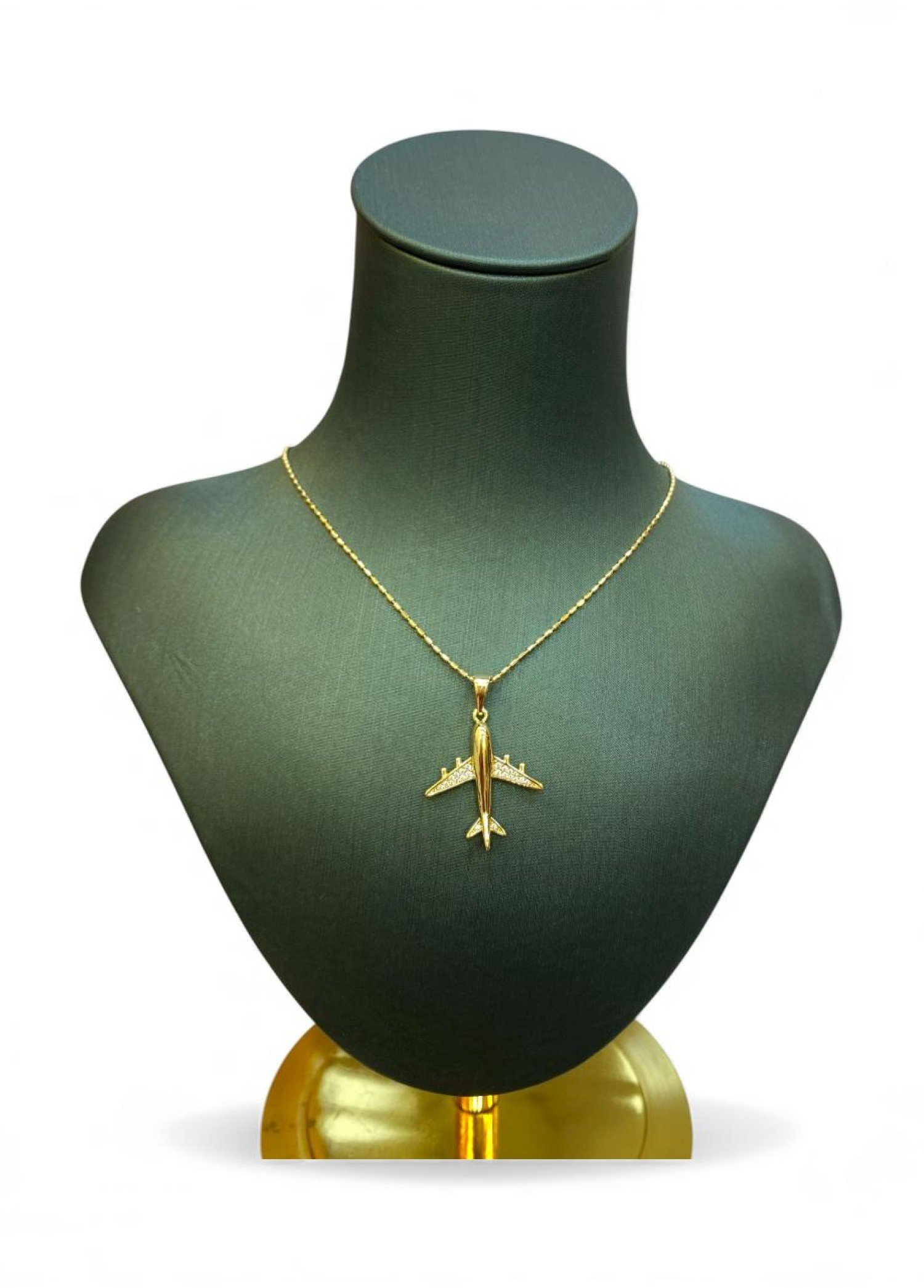 Altın Renkli Uçak Figürlü Kolye Altın Renkli Uçak Figürlü Kolye